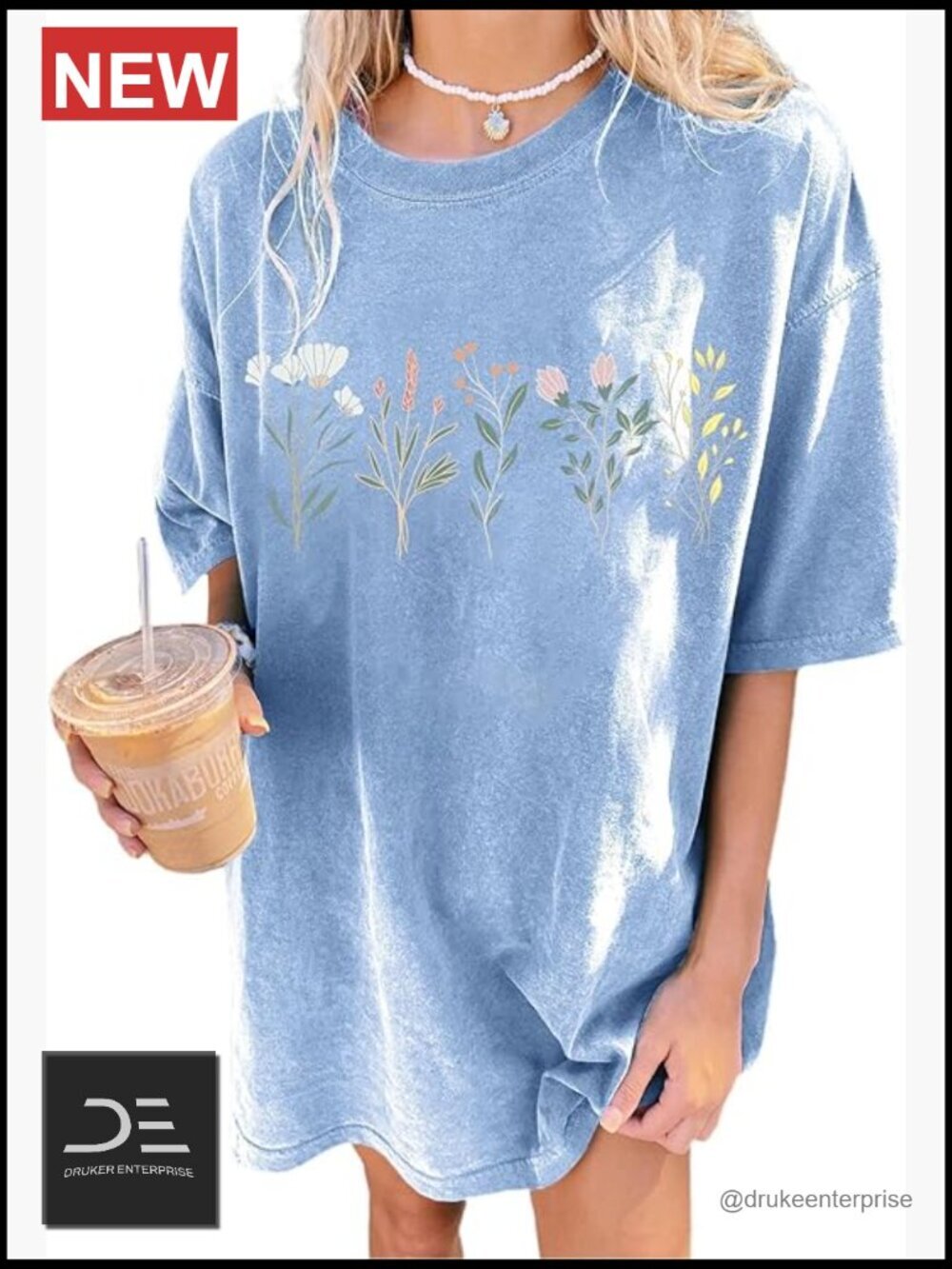 Oversized Graphic Loose Fit Crew Neck Tee